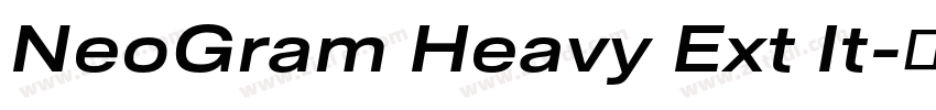NeoGram Heavy Ext It字体转换